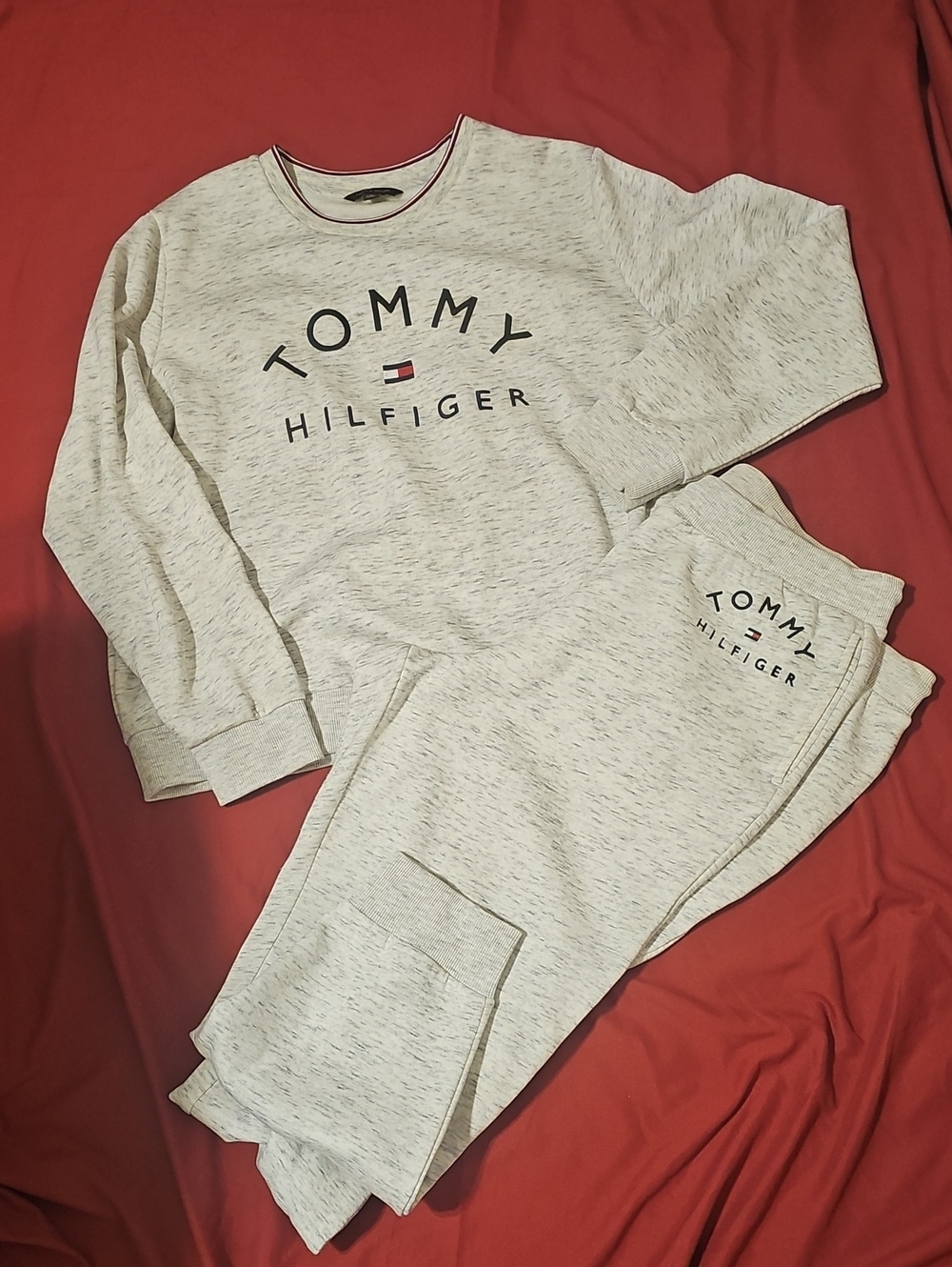 Tommy Hilfiger Red/blue/Cream Heather Logo  Set